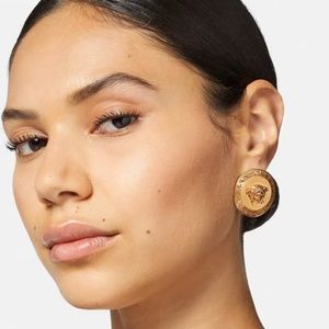 Versace medusa head tribute earrings in gold